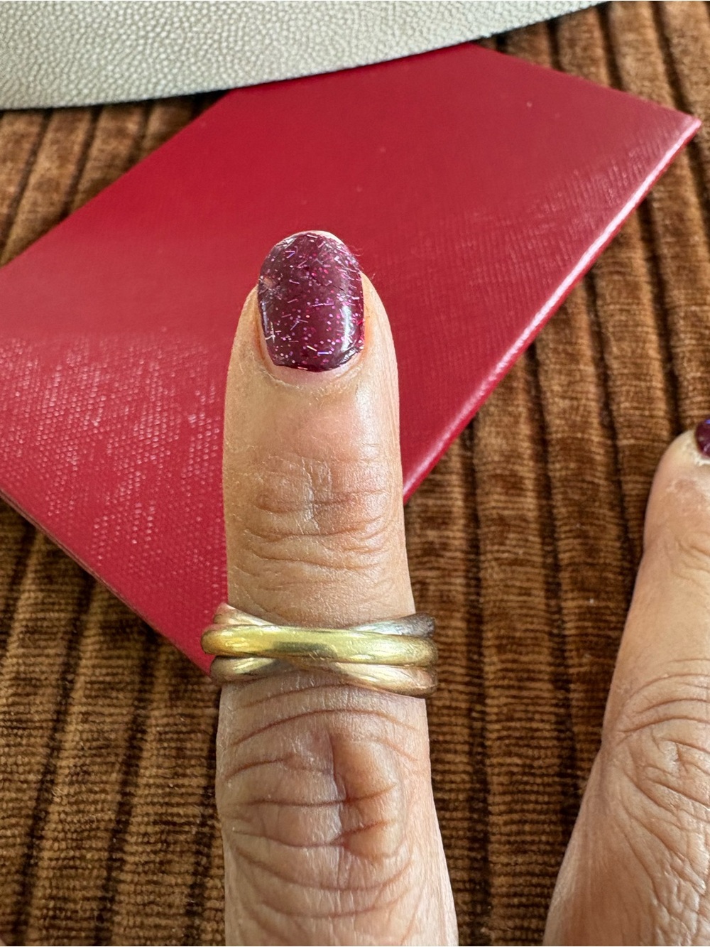 Cartier Trinity Ring in Yellow, White and Rose Gold small model size 56 - Picture 6 of 9